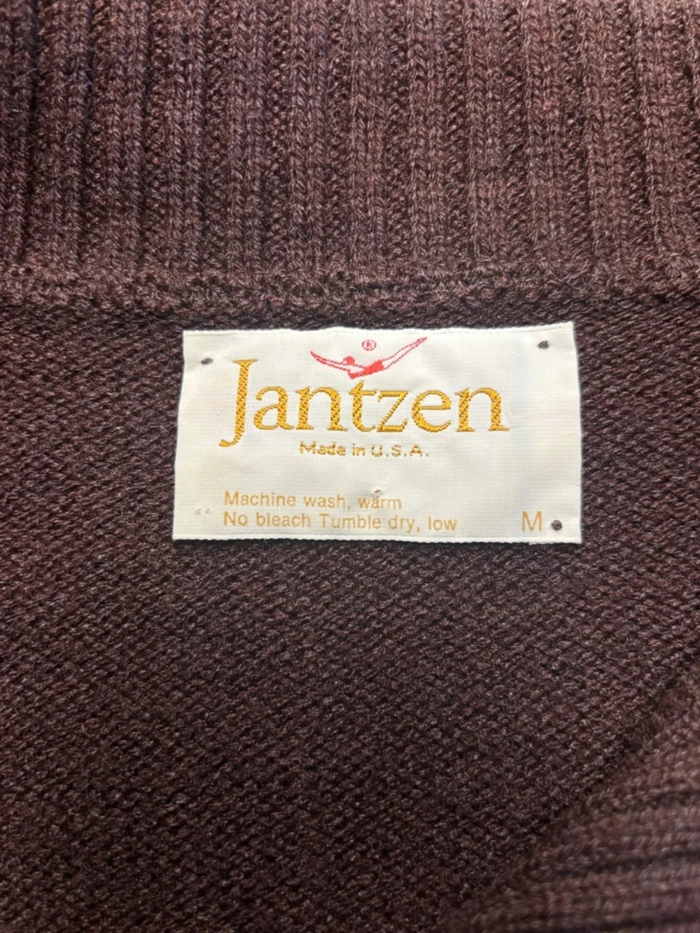 Vintage 1970’s Jantzen Shawl Neck Sweater Size M Made in USA Retro Streetwear - Picture 8 of 11